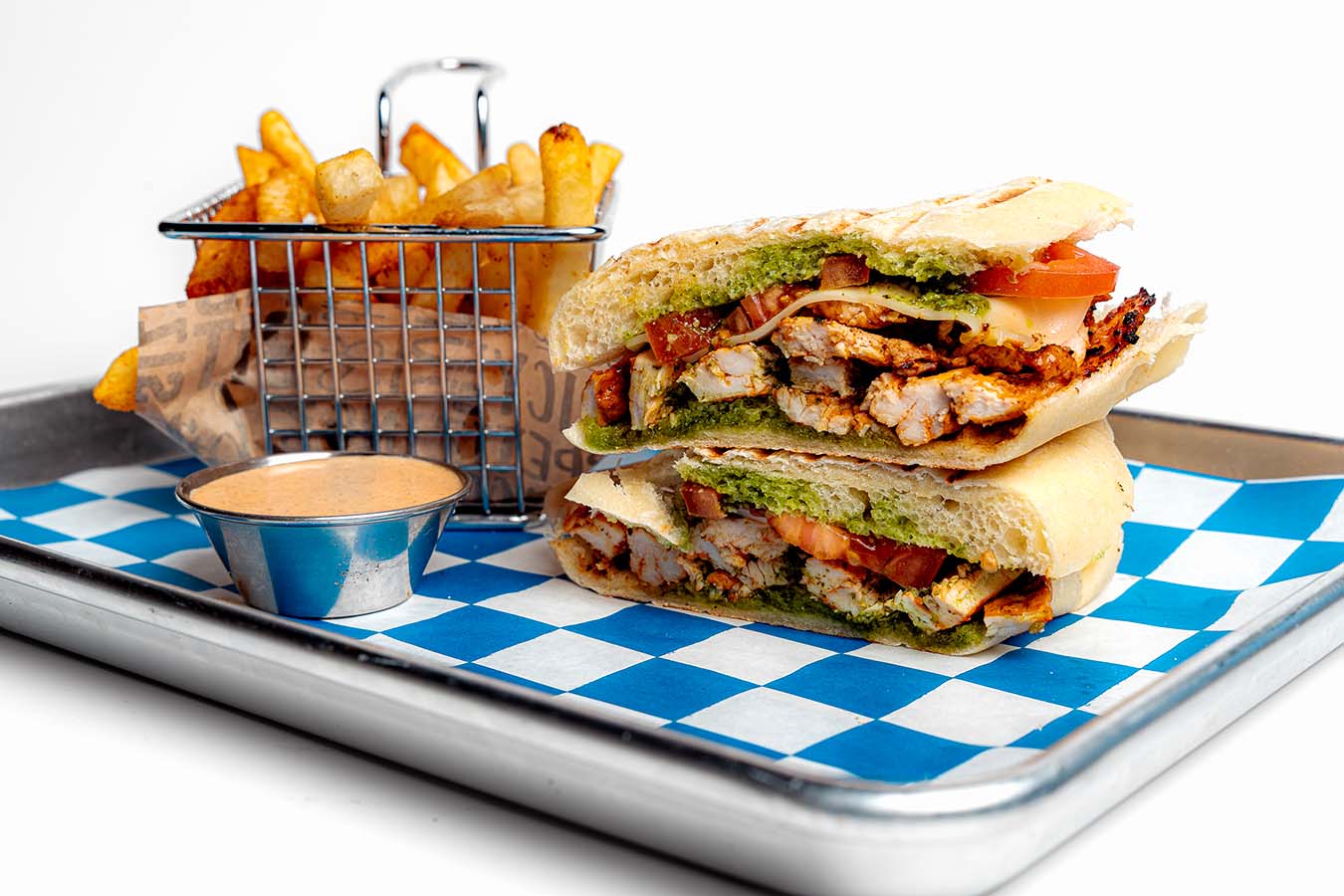 Chicken Pesto Panini at Greens N Grills in Union City