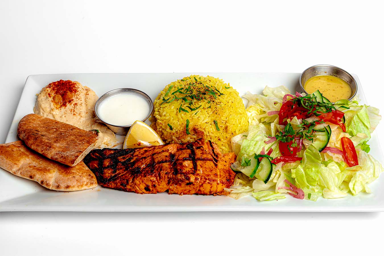 Grilled Salmon Fillet at Greens N Grills in Union City